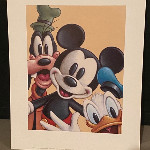 Disney Mickey, Goofy & Donald 11x14 Print - Picture 1 of 1
